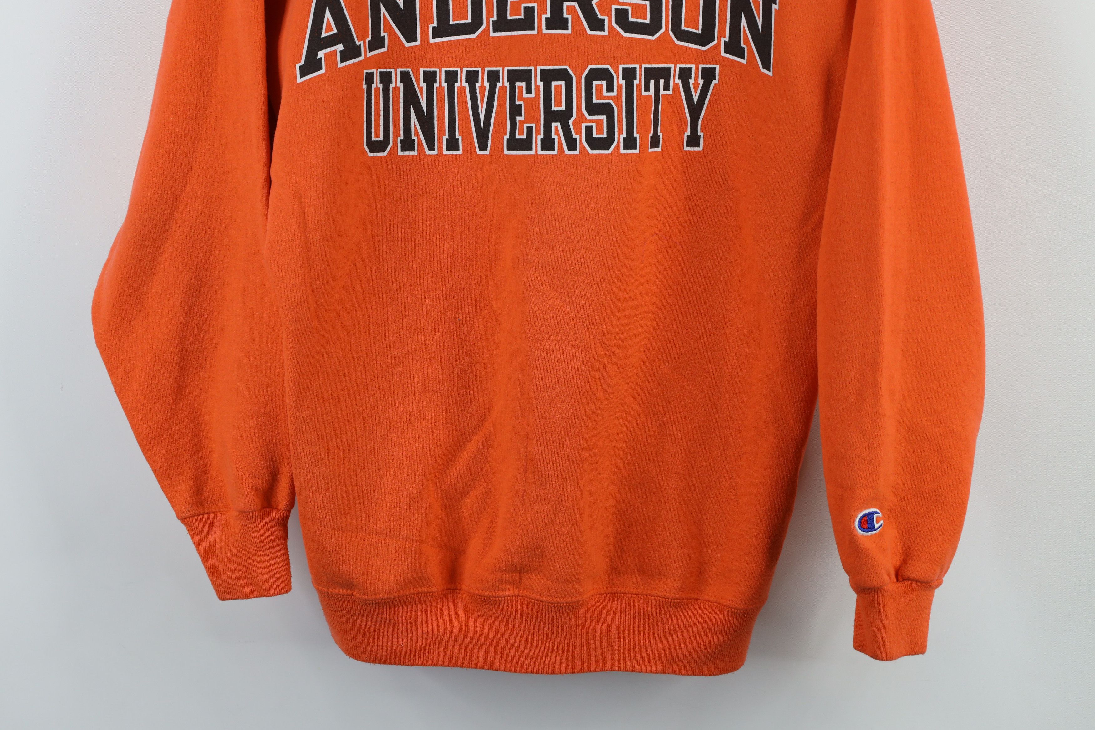 Champion × Vintage Vintage 90s Champion Anderson University Sweatshirt Orange Size US M / EU 48-50 / 2 - 3 Thumbnail