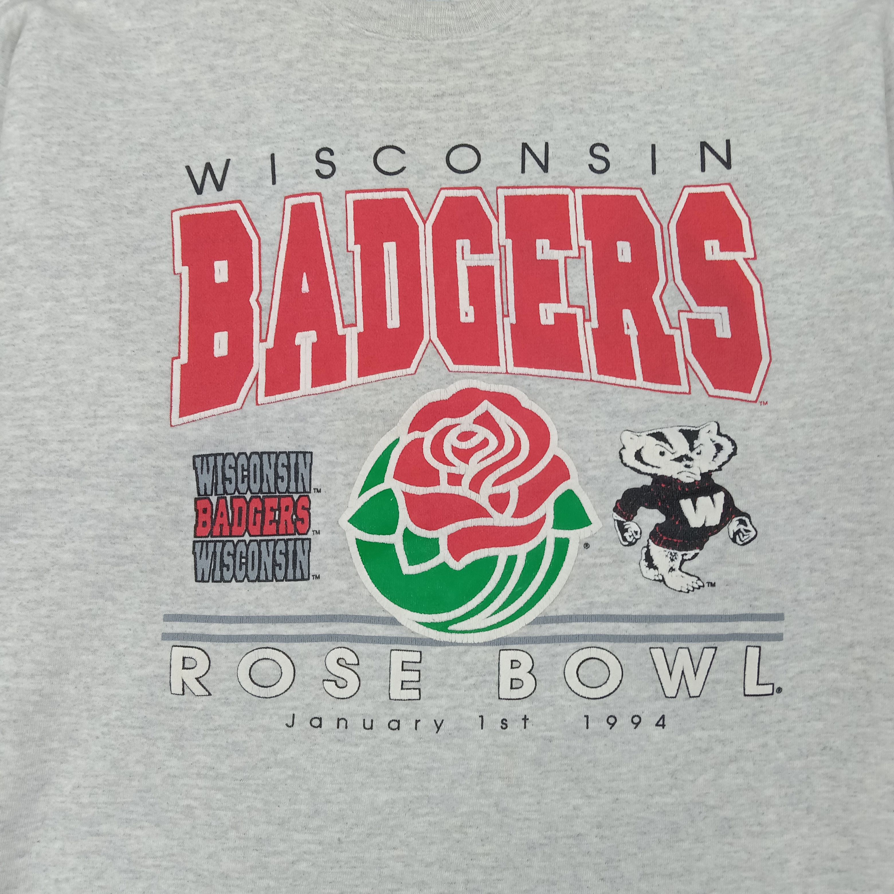 Hanes 90's Wisconsin Badgers Football Team NFL Sweatshirt C243N30 Size US XL / EU 56 / 4 - 2 Thumbnail