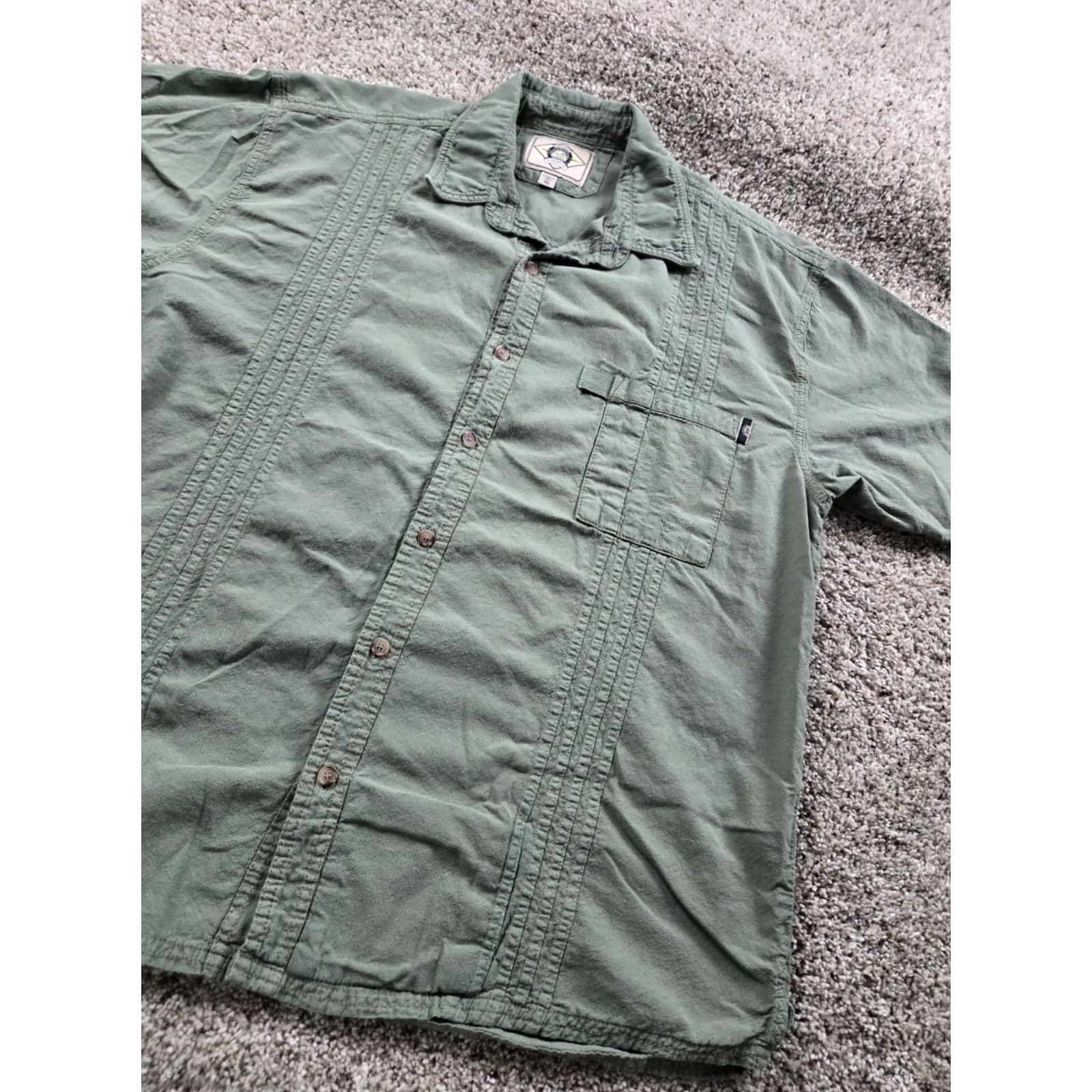 Scully Scully Shirt Mens XL Green Cotton Button Up Casual Pocket Outdoor Western Shirt Size US XL / EU 56 / 4 - 2 Thumbnail