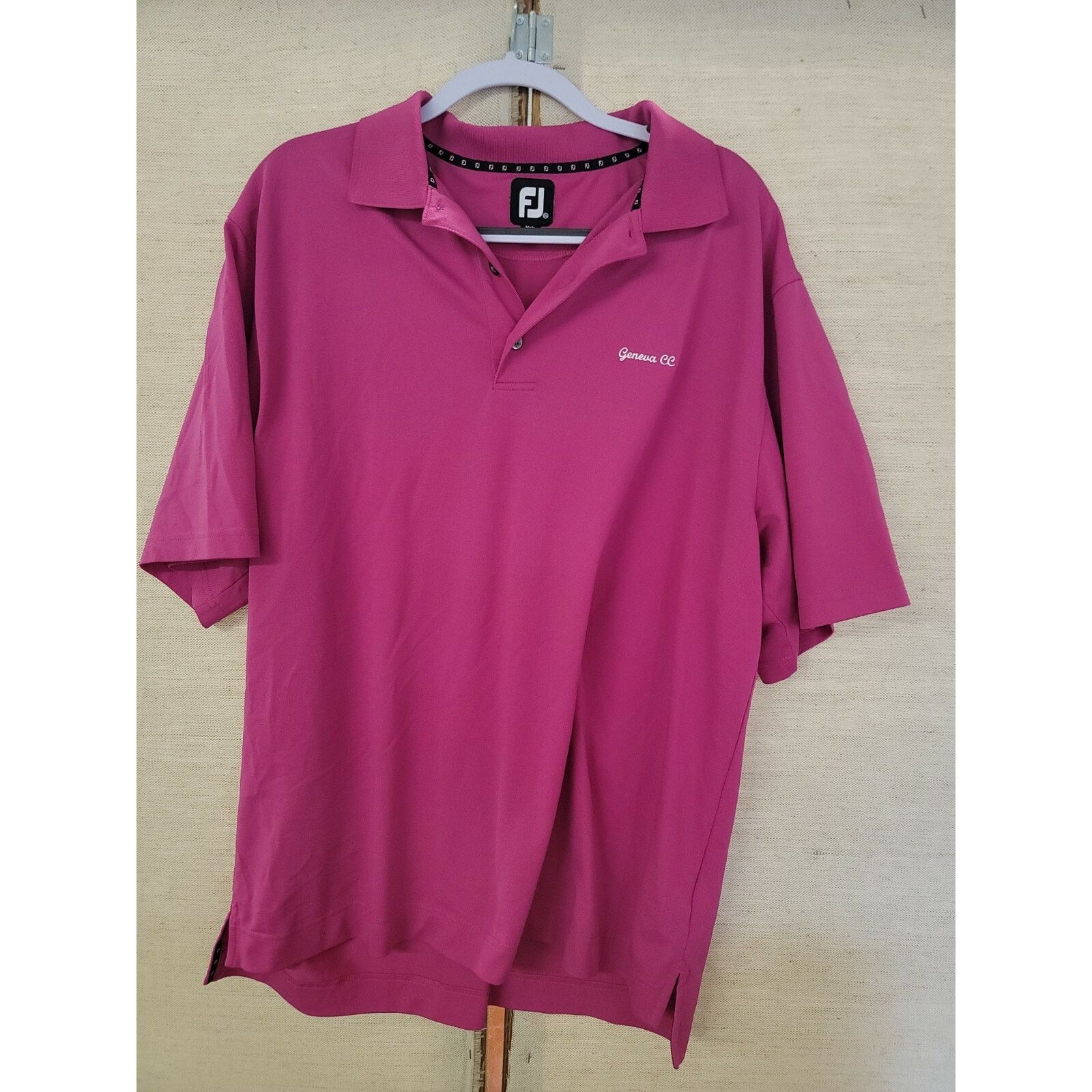 Footjoy FJ FootJoy Short Sleeve Golf Polo Shirt Magenta Mens Size XL Size US XL / EU 56 / 4 - 1 Thumbnail