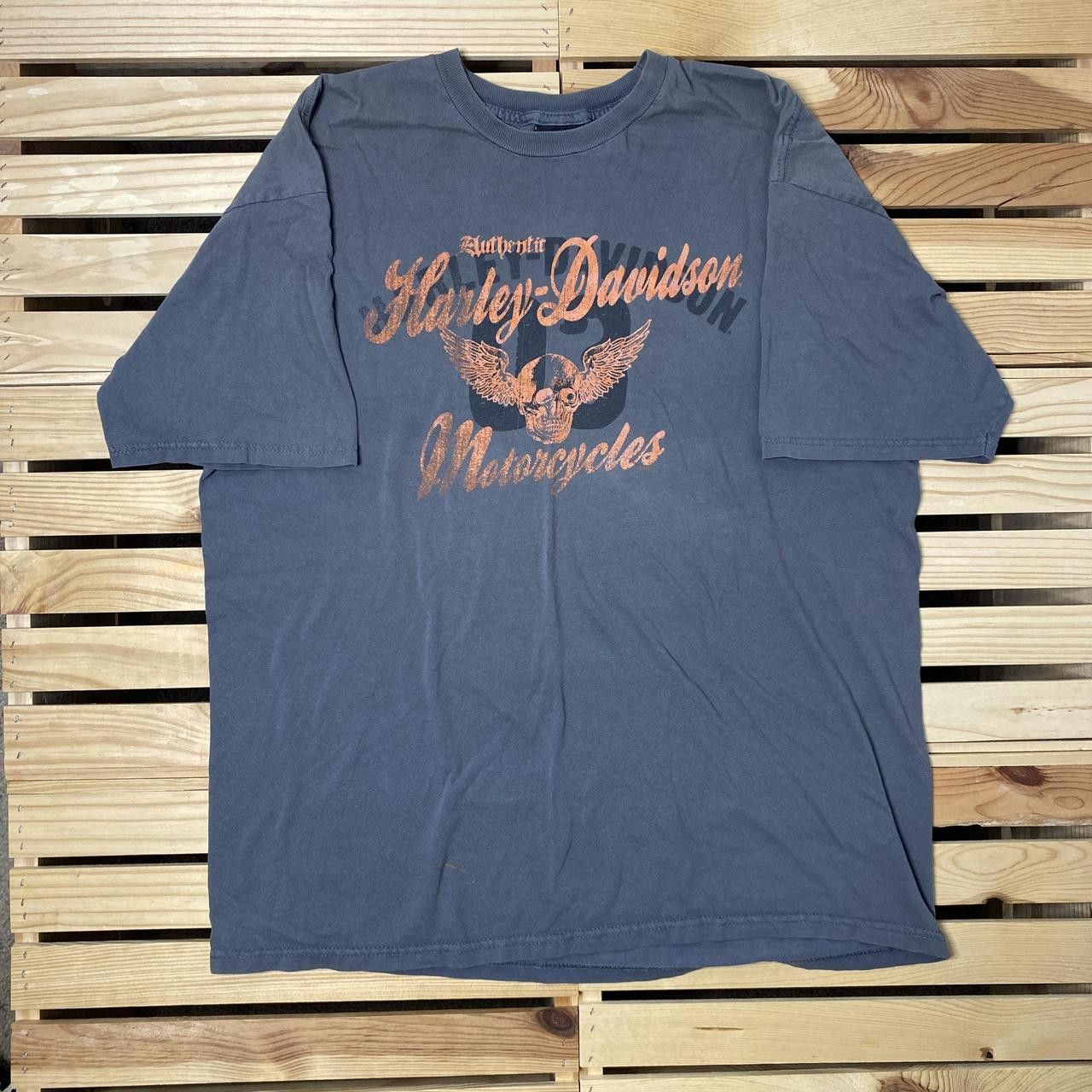 Harley Davidson Harley Davidson GA 2010 Gray Y2K Skull Biker Tee Size XL Size US XL / EU 56 / 4 - 1 Thumbnail