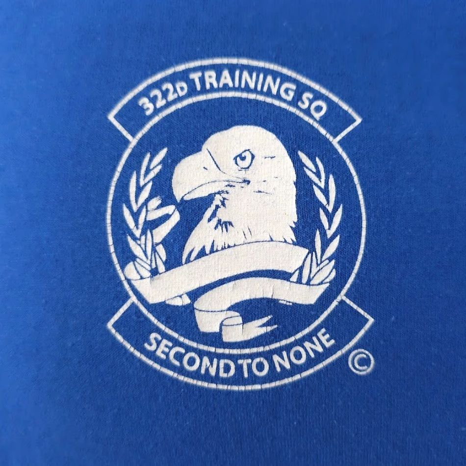 Gildan 322nd Training Squadron T Shirt Mens Size Large Blue Second To None Get Some Size US L / EU 52-54 / 3 - 3 Thumbnail
