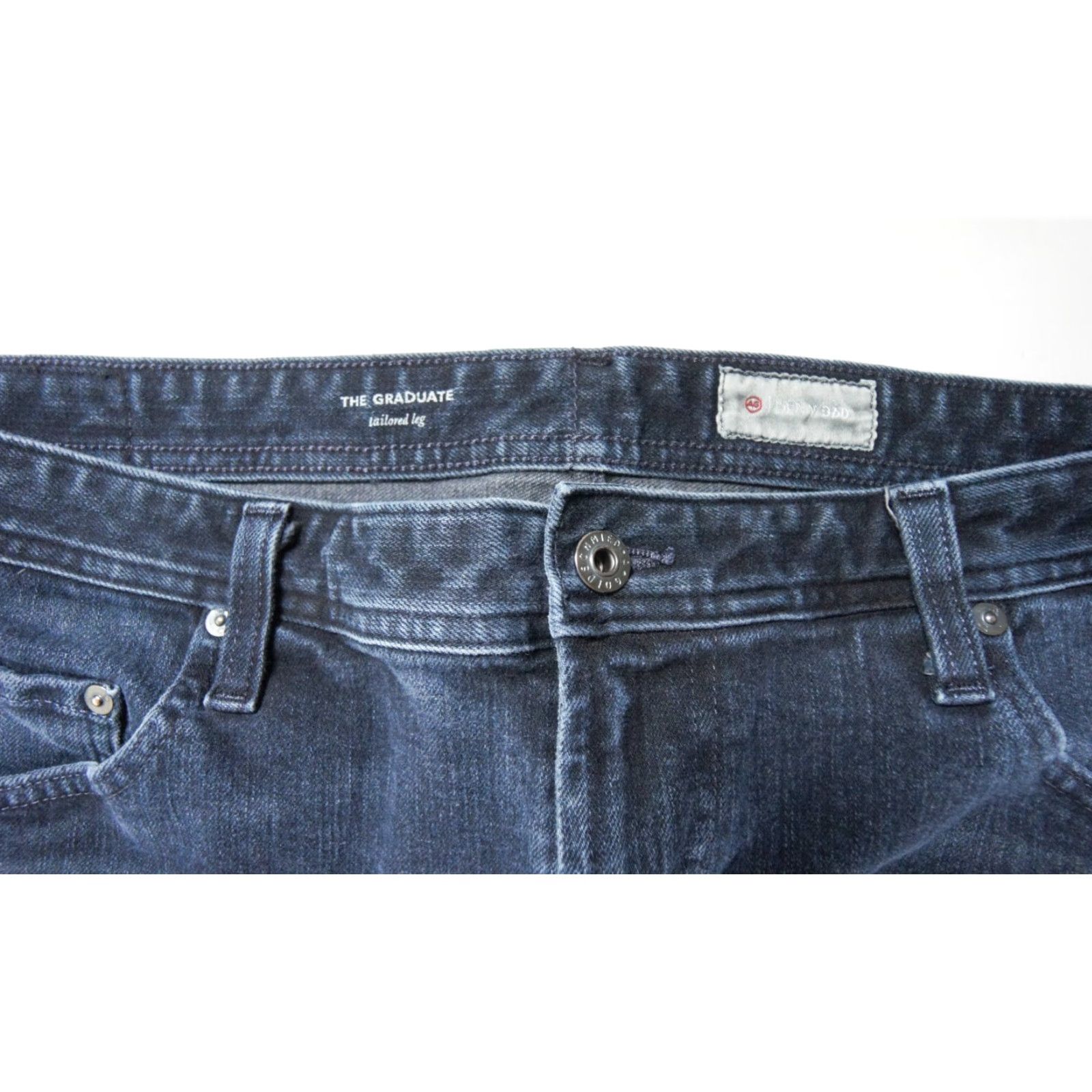 Denime VINTAGE Adriano Goldschmied Men's Jeans The Graduate Tailored Leg 38x34 Blue Denim Straight Fit Premium Cotton Size US 38 / EU 54 - 3 Thumbnail