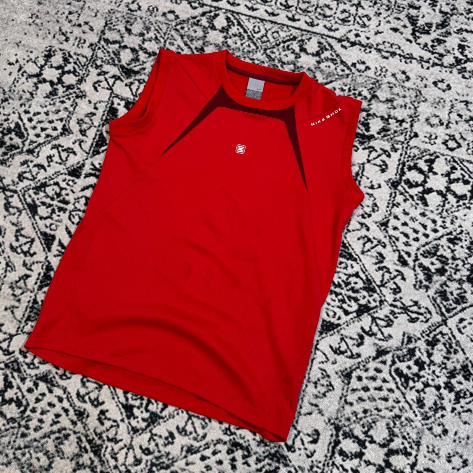 Nike × Vintage Vintage Nike Unisex Red Polyester Vest Jersey Tank Top SizeM Size US M / EU 48-50 / 2 - 2 Thumbnail