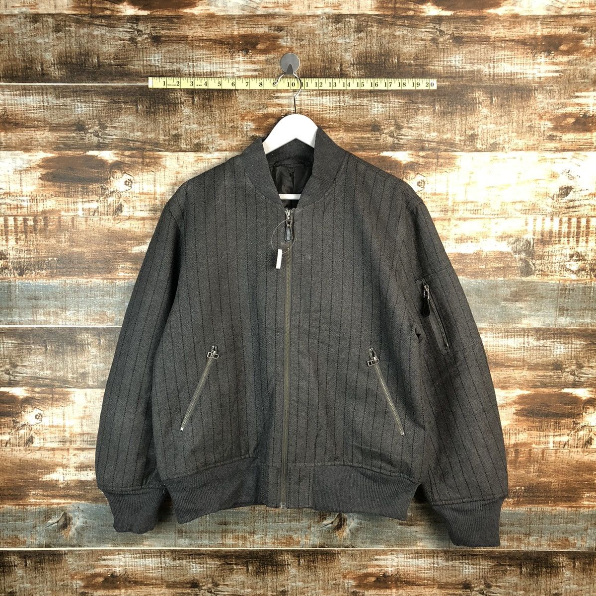 GU GU Grey Bombers Jacket #A1298 Size US L / EU 52-54 / 3 - 1 Thumbnail
