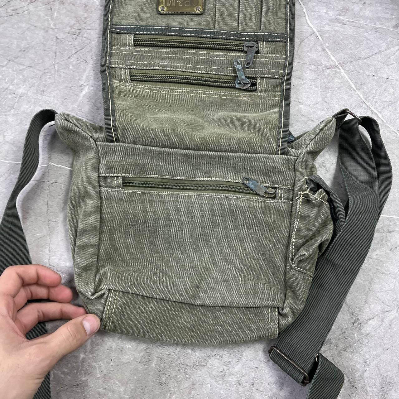 Japanese Brand Vintage Diesel Style Denim ORMI Faded Sling Bag Y2K Military Size ONE SIZE - 5 Thumbnail