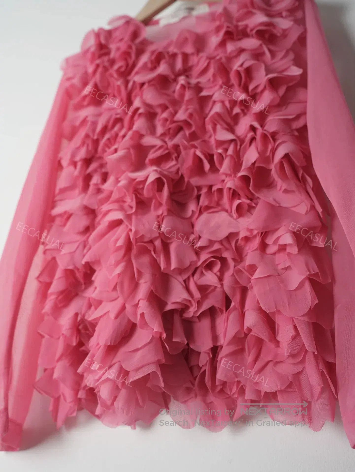 Junya Watanabe Pink Layered Ruffle Top by Junya Watanabe. Size M / US 6-8 / IT 42-44 - 7 Thumbnail