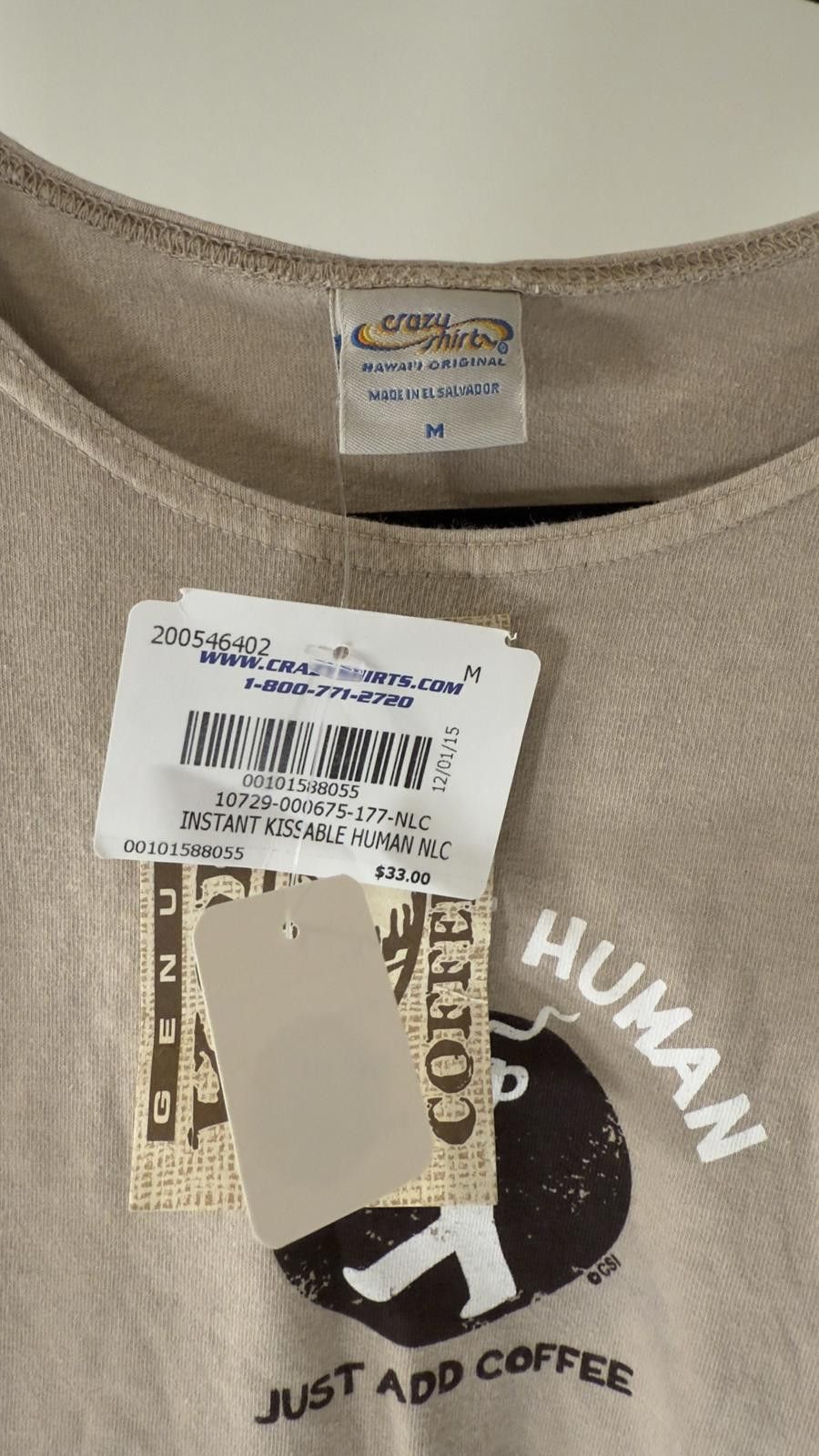 Designer Crazy Shirts Instant Human T-Shirt - Just Add Coffee - M Size M / US 6-8 / IT 42-44 - 2 Thumbnail