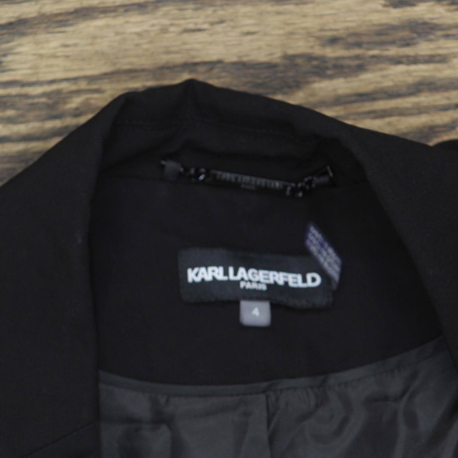 Karl Lagerfeld Nwt Karl Lagerfeld Paris 2-button Blazer Jacket Black 4 Size S / US 4 / IT 40 - 5 Thumbnail