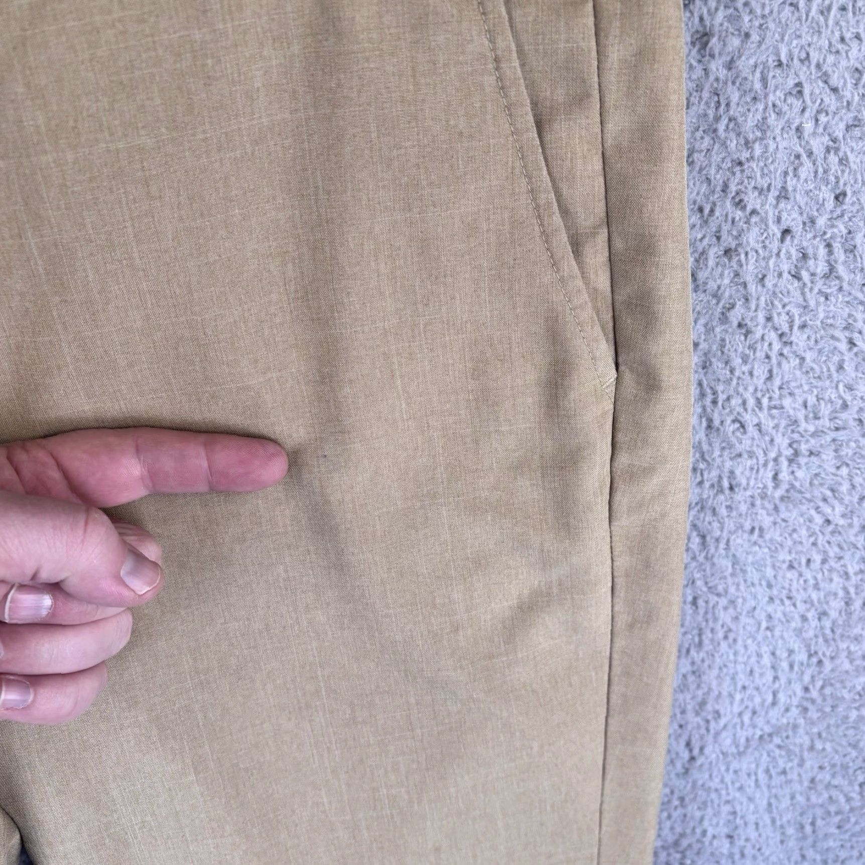 Vintage Bluffworks Pants Mens 36x32 Tan Chino Commuter Work Play Lightweight Golf Slim Straight Pockets 32 Inseam Regular Brown Size US 36 / EU 52 - 3 Thumbnail
