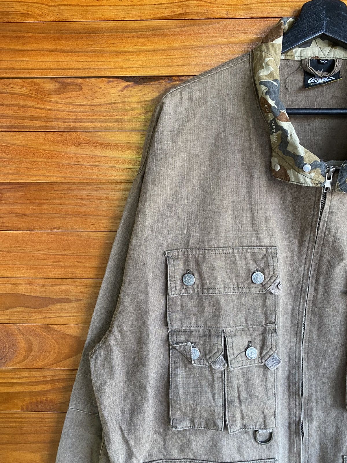 Vintage Vintage Y2K PNB Nation Utility Jacket XXL Brown Camo Collar Size US XXL / EU 58 / 5 - 14 Thumbnail