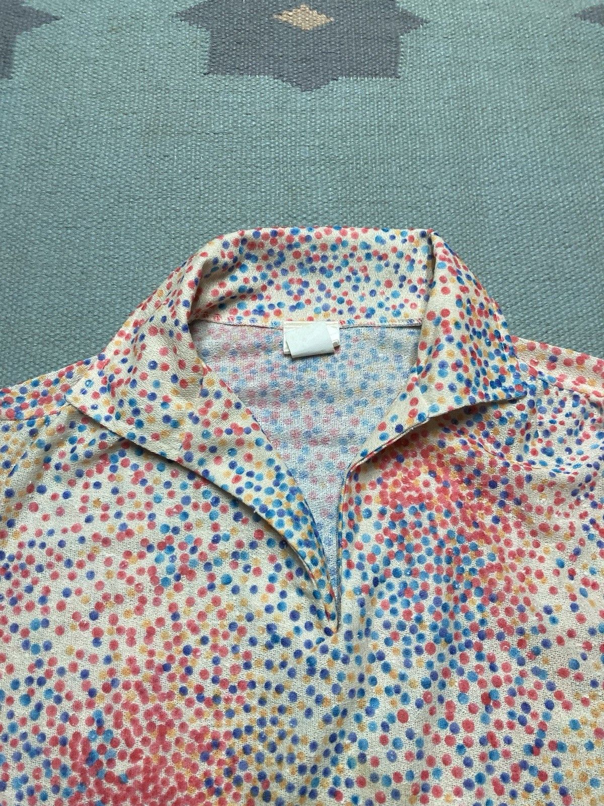 Vintage Vintage 70s shirt polka dot hippie boho rainbow women’s 18 Size L / US 10 / IT 46 - 3 Thumbnail