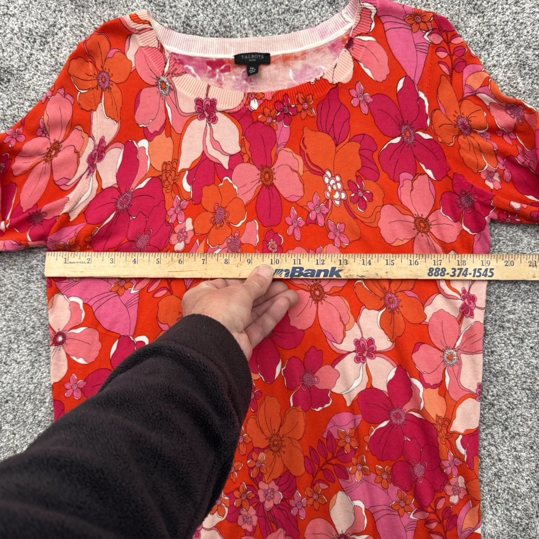Talbots Talbots Sweater Women MP Petite Floral Retro Look Boho Romantic Grandmacore Pullover Knit Long Sleeve Round Neck All Seasons Casual Womens Size M / US 6-8 / IT 42-44 - 3 Thumbnail