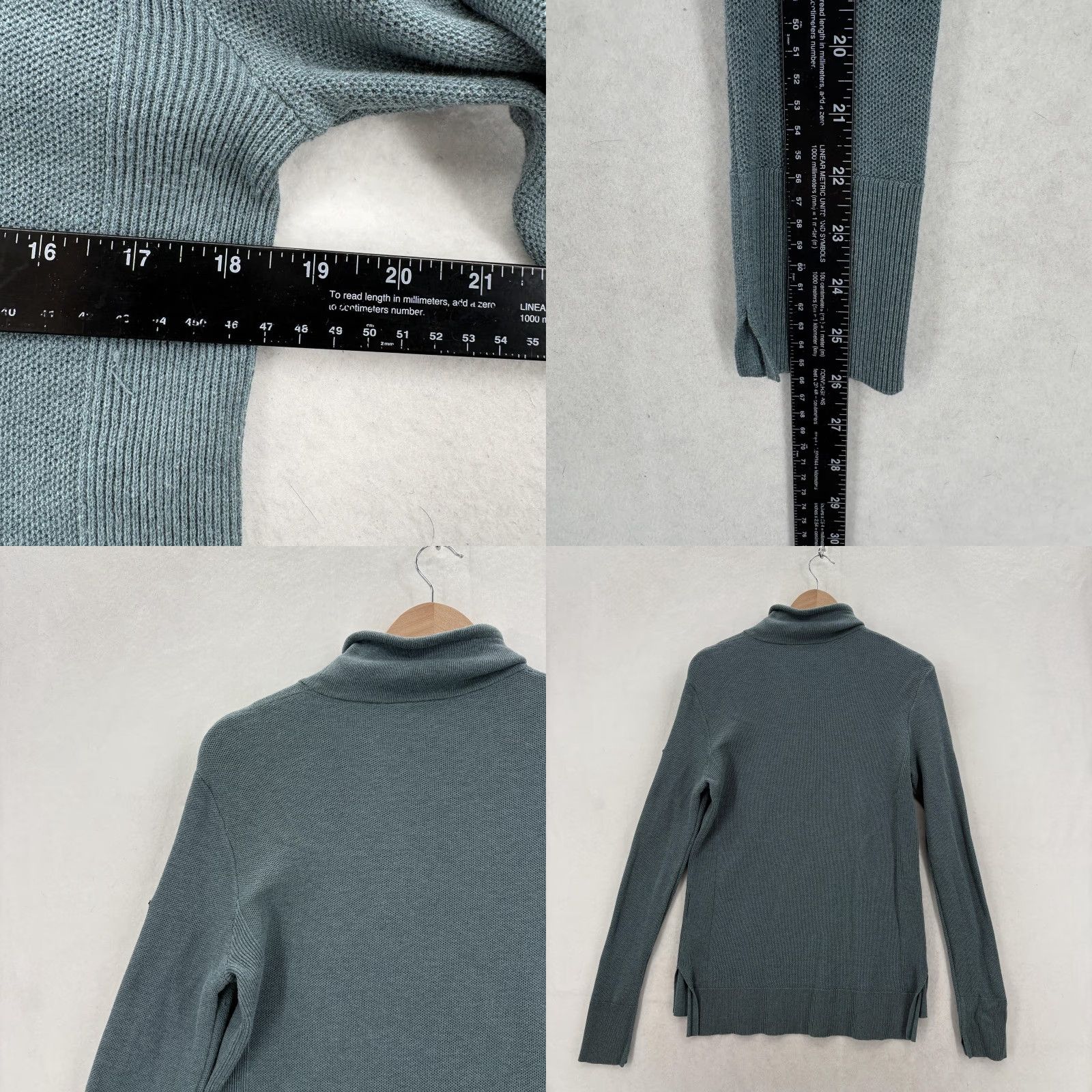 KJUS KJUS Kessy Sweater Womens Small Blue Knit Cowl Neck Pullover Cotton Cashmere Size S / US 4 / IT 40 - 8 Thumbnail