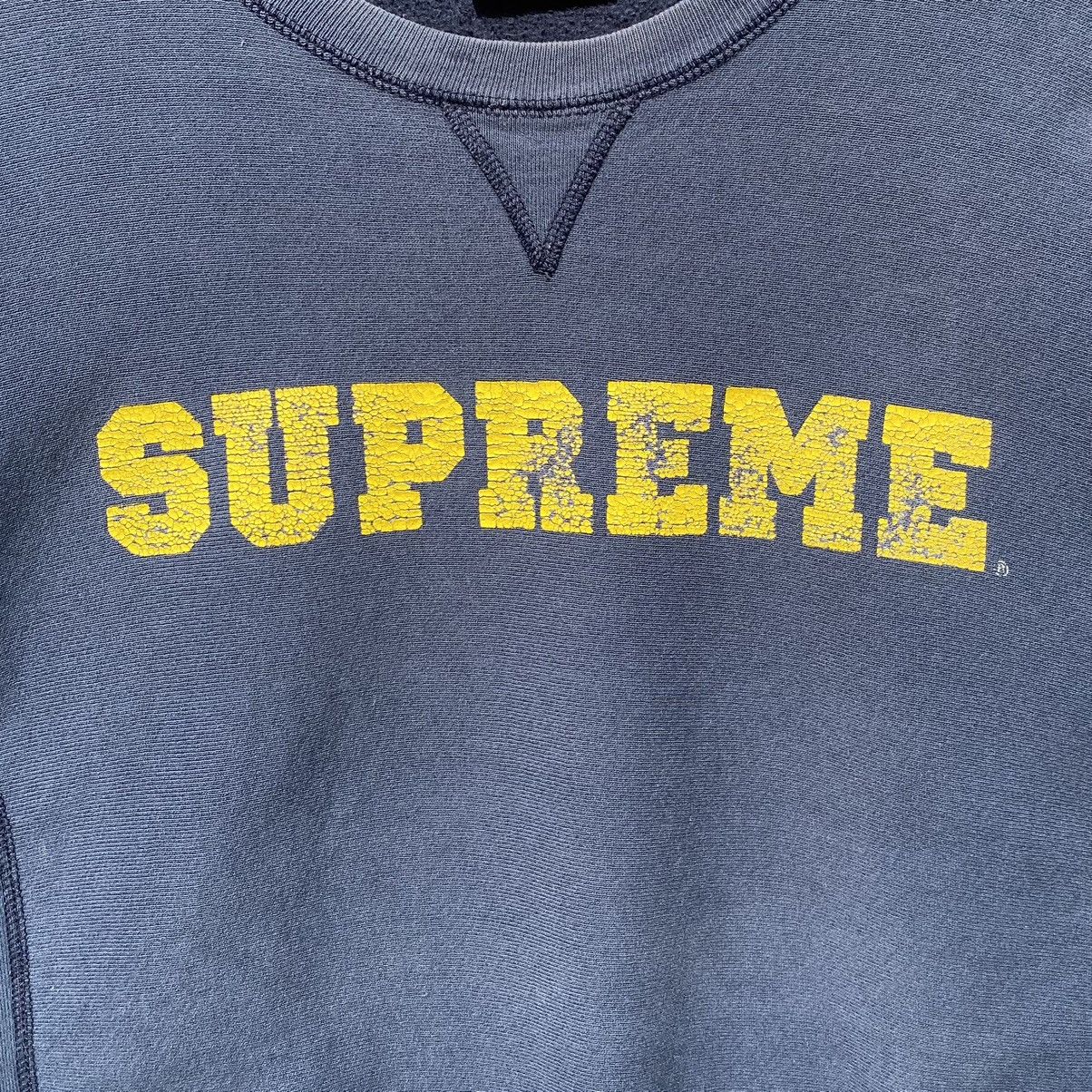 Supreme Rare! Vintage 90s OG Supreme Collegiate Sweatshirt Size US L / EU 52-54 / 3 - 9 Thumbnail