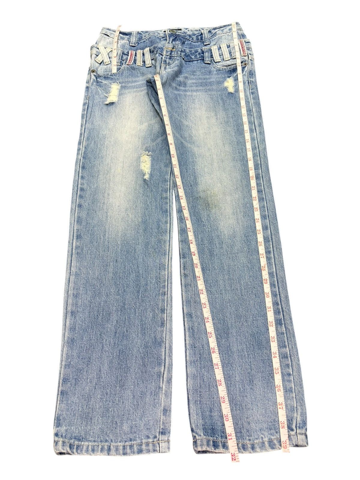 Issey Miyake Vintage Japanese Brand Faded Wash Distressed Jeans Size 29" - 7 Thumbnail