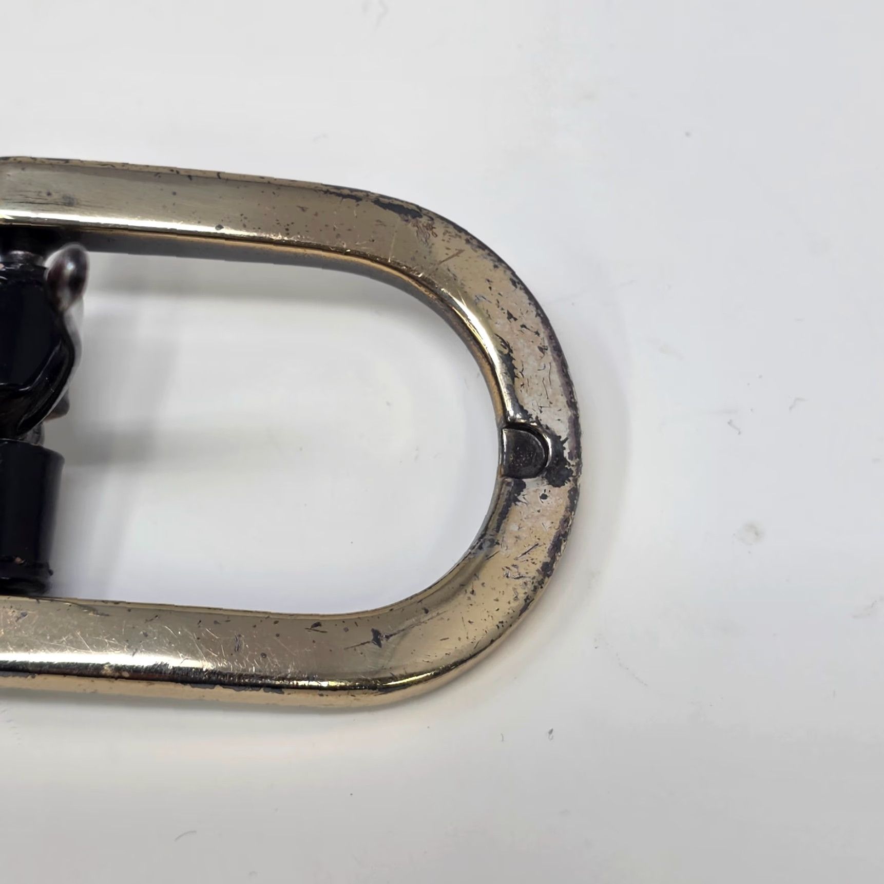 Talbots Talbots Belt Womens Medium Black Leather Swivel Joints Minimalist Classic Vintage USA Belt Size ONE SIZE - 3 Thumbnail