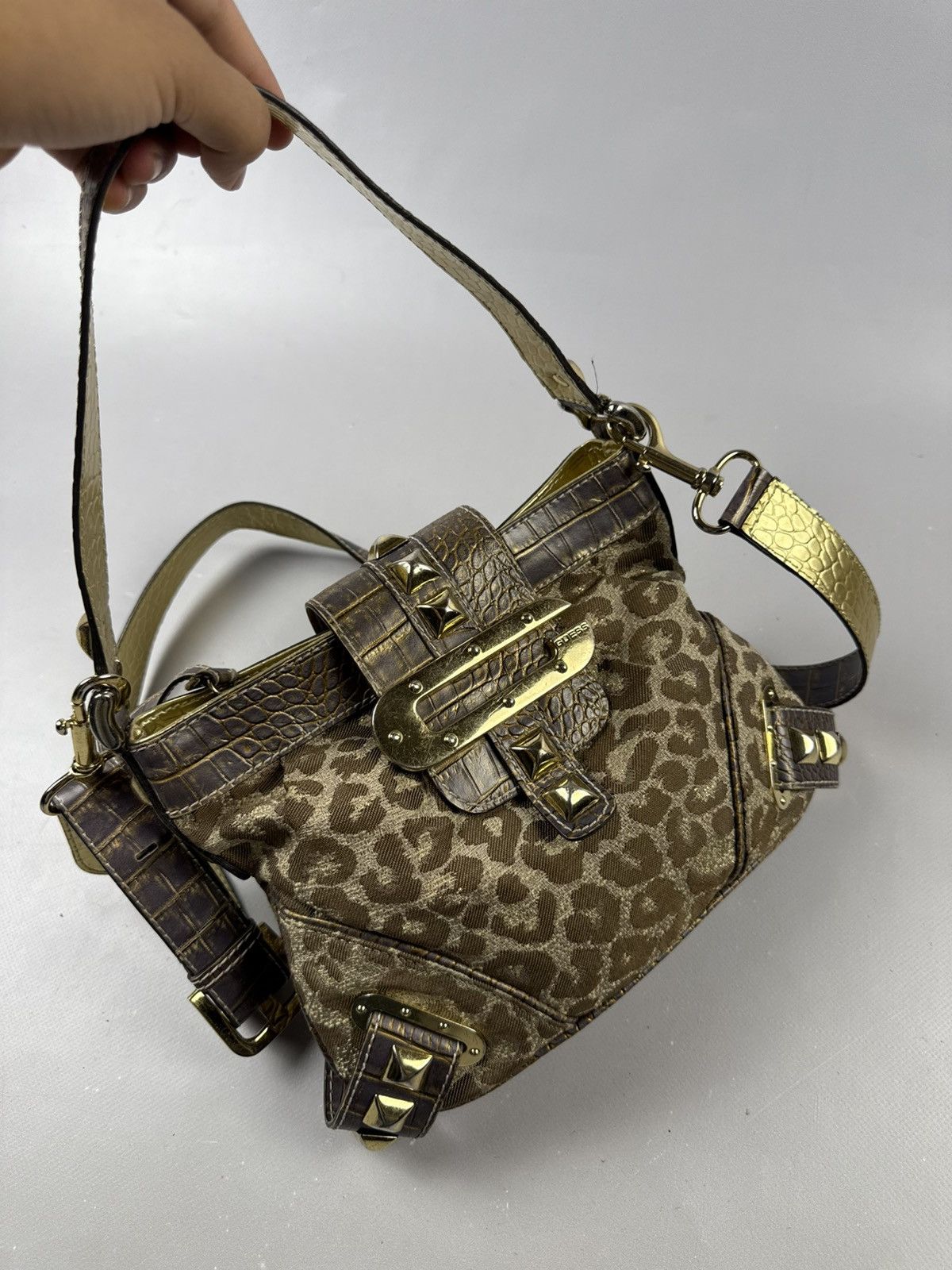 Guess Guess vintage handbag crossbody gold iconic model Size ONE SIZE - 8 Thumbnail