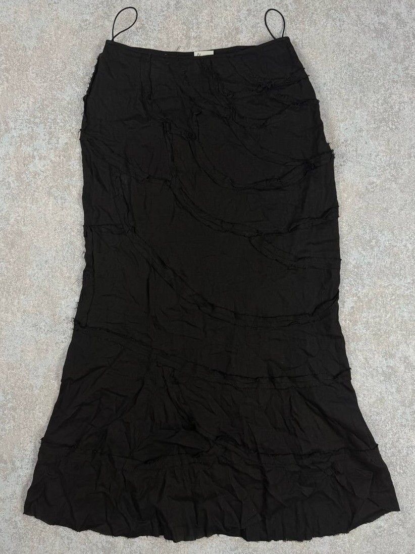 MOSCHINO CHEAP AND CHIC BLACK RUFFLE AVANTGARDE SKIRT