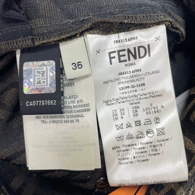 fendi twisted letter denim pants-2508