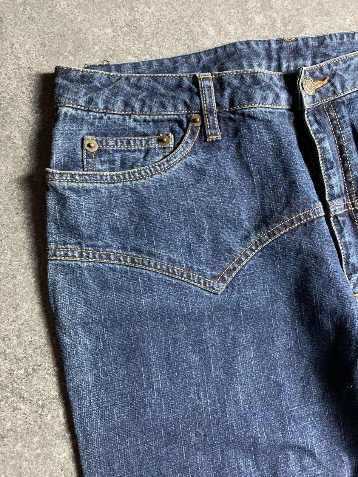 Japanese Brand 2000s Japan Fabric Central Unloader Lace-Up Flared Jeans Size US 30 / EU 46 - 5 Thumbnail