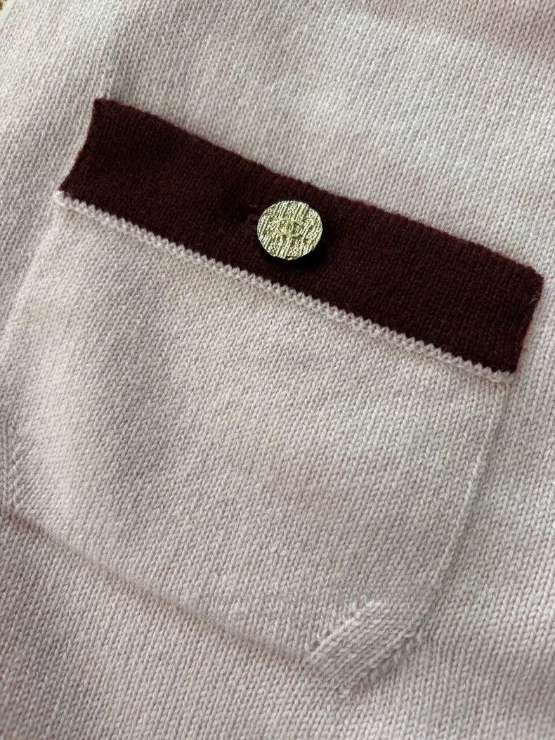 Chanel Chanel Colour-blocked knitted cashmere suspender dress Size XS / US 0-2 / IT 36-38 - 3 Thumbnail