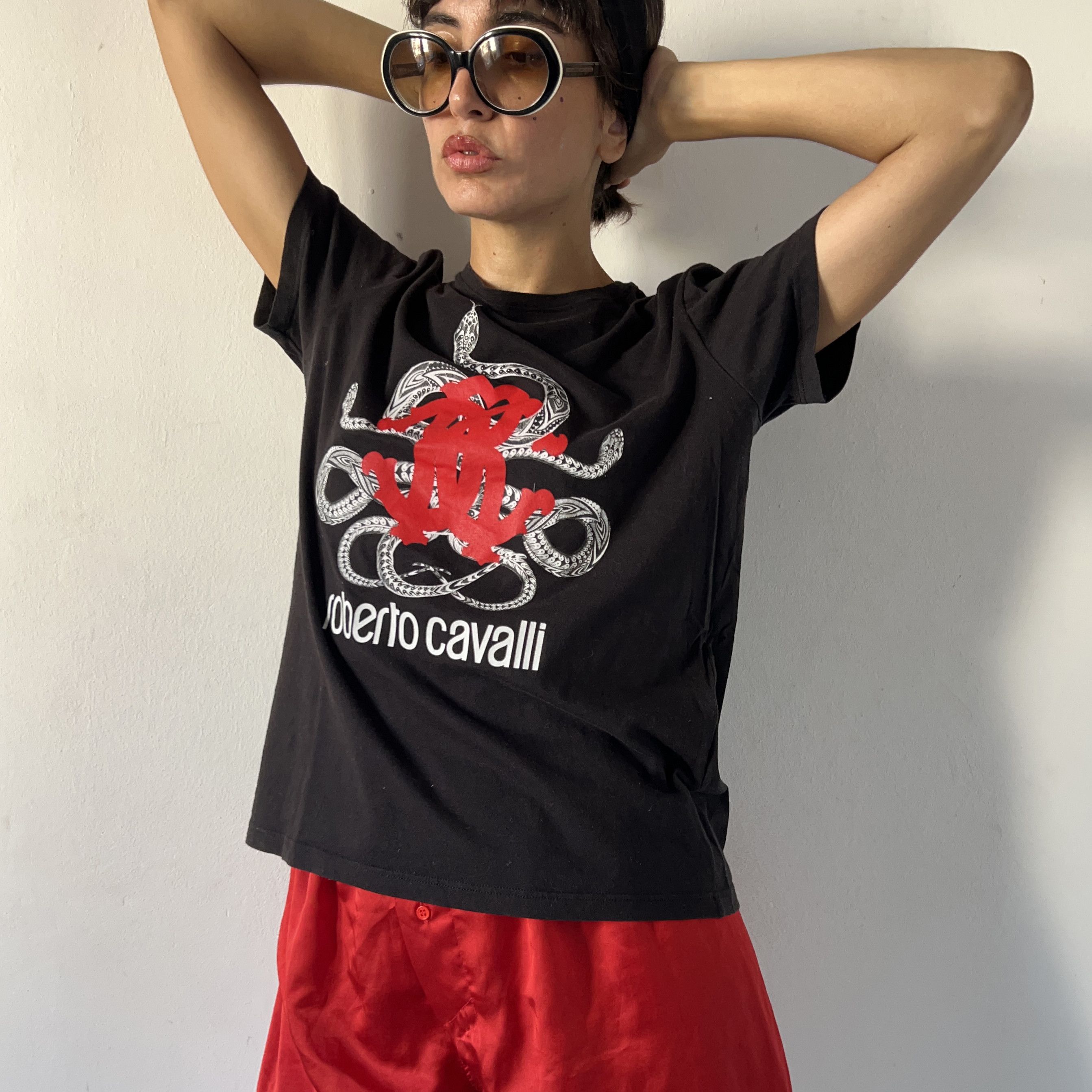 Roberto Cavalli Vintage Y2K Roberto Cavalli T-Shirt Size L / US 10 / IT 46 - 3 Thumbnail