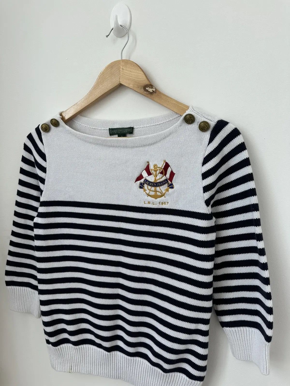 Polo Ralph Lauren Vintage Polo Ralph Lauren Yachting Striped Knit Womens Sweater Size US XS / EU 42 / 0 - 6 Thumbnail