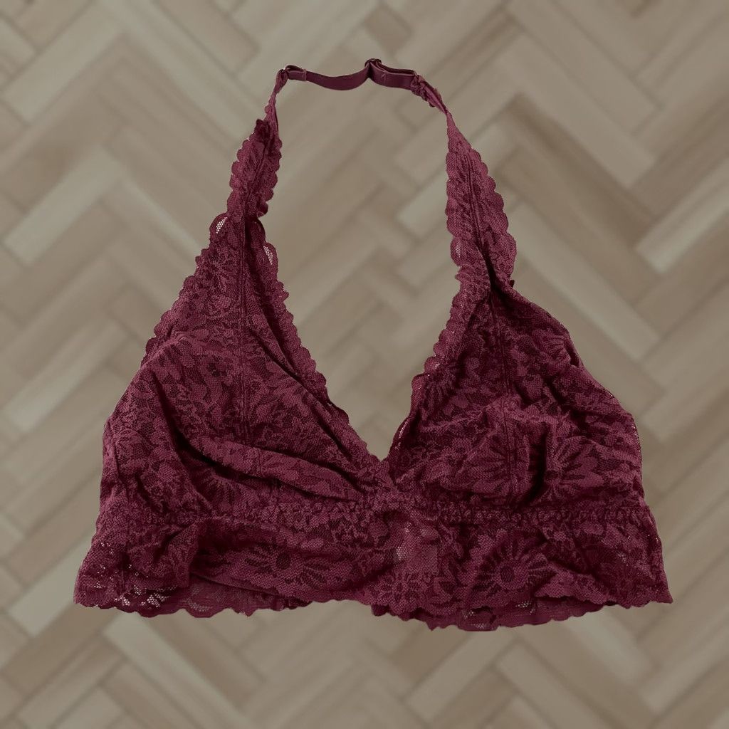 Victoria's Secret Victoria's Secret PINK Bralette Halter Women Medium Lace Maroon Pink Bra XS? Size ONE SIZE - 1 Thumbnail