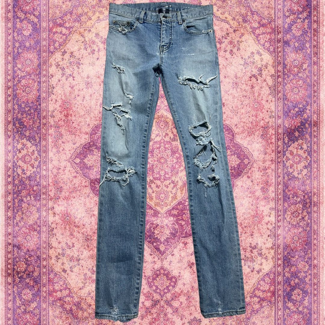 Saint Laurent Paris Saint Laurent A/W15 Hedi Crash Denim Size US 29 - 1 Thumbnail