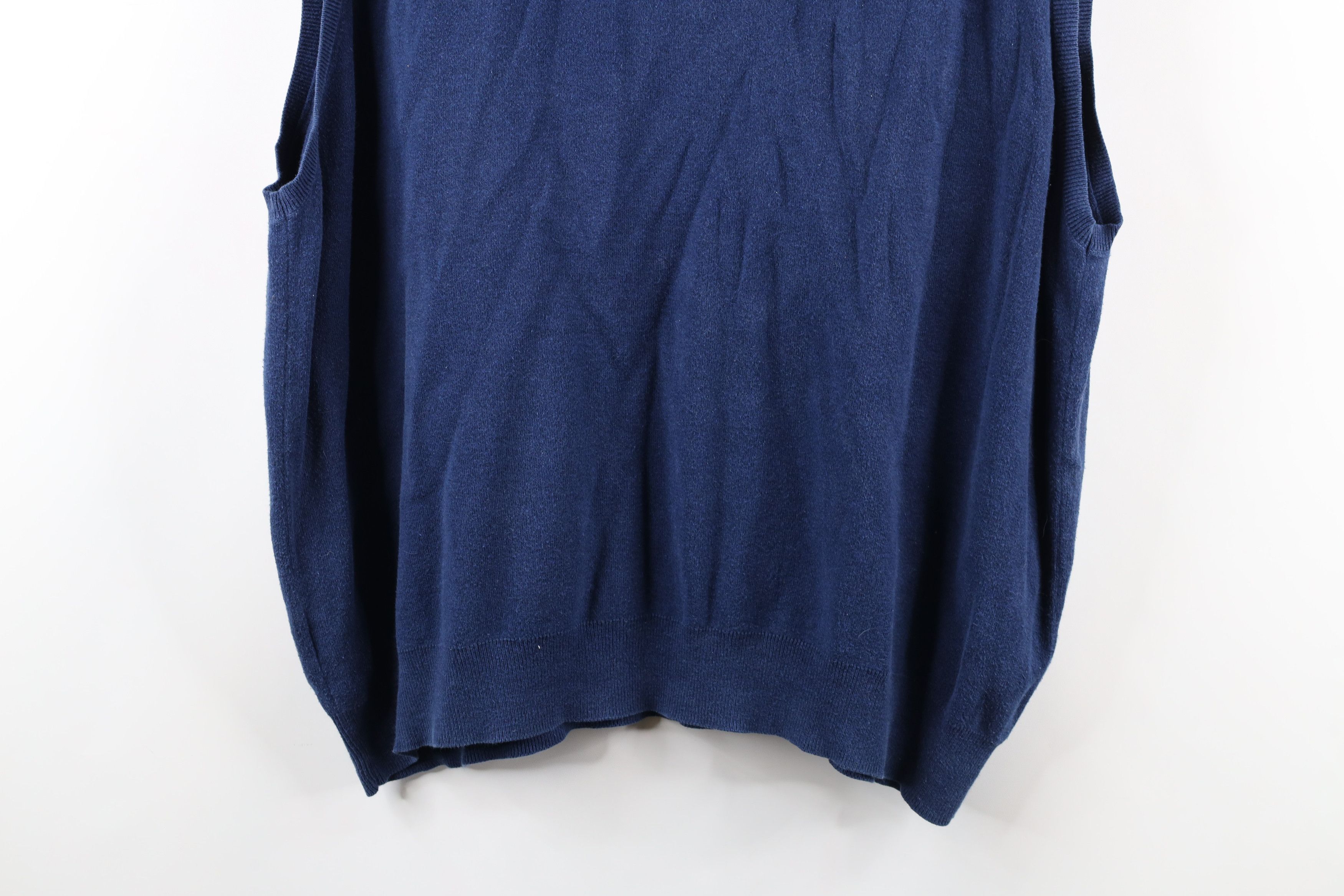 Ralph Lauren Vintage 90s Ralph Lauren Pima Cotton Knit Sweater Vest Blue Size US XXL / EU 58 / 5 - 9 Thumbnail
