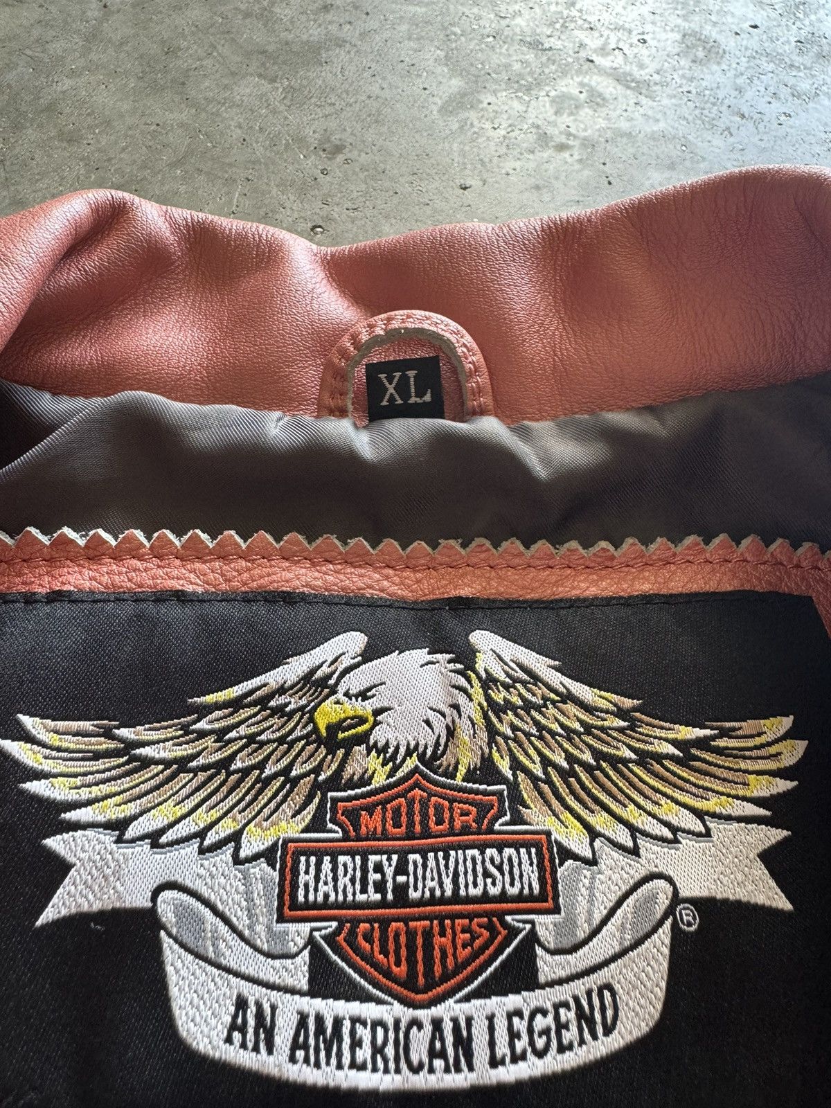 Harley Davidson 2006 Embroidered Pink Harley Davidson Leather Jacket Size XL Size XL / US 12-14 / IT 48-50 - 4 Thumbnail