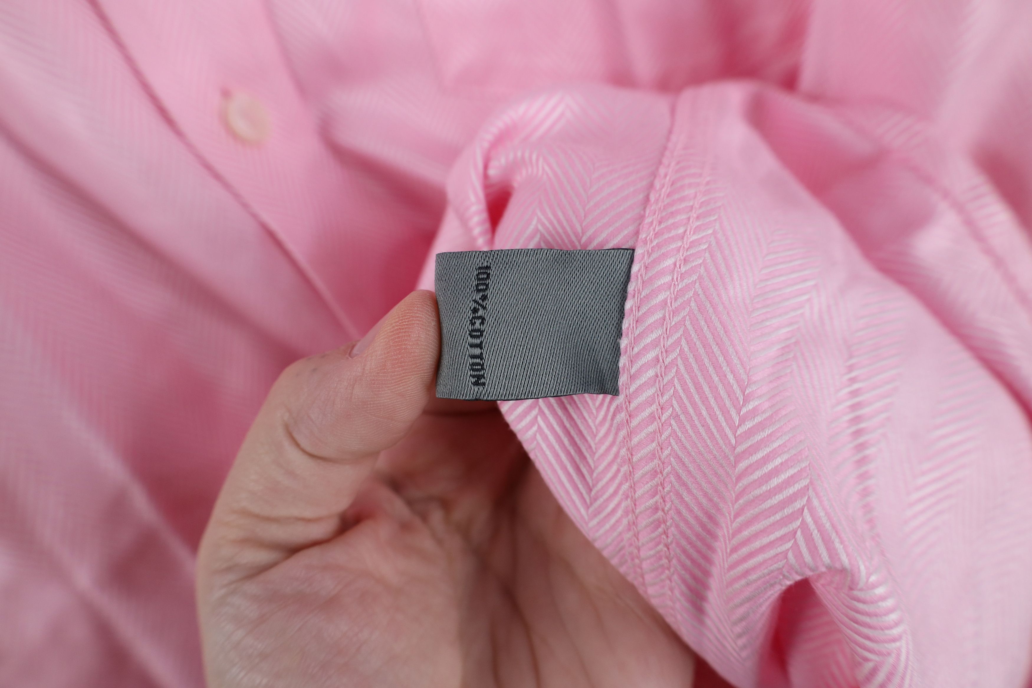 Johnston & Murphy New Johnston & Murphy Fit Herringbone Collared Button Shirt Size US L / EU 52-54 / 3 - 12 Thumbnail