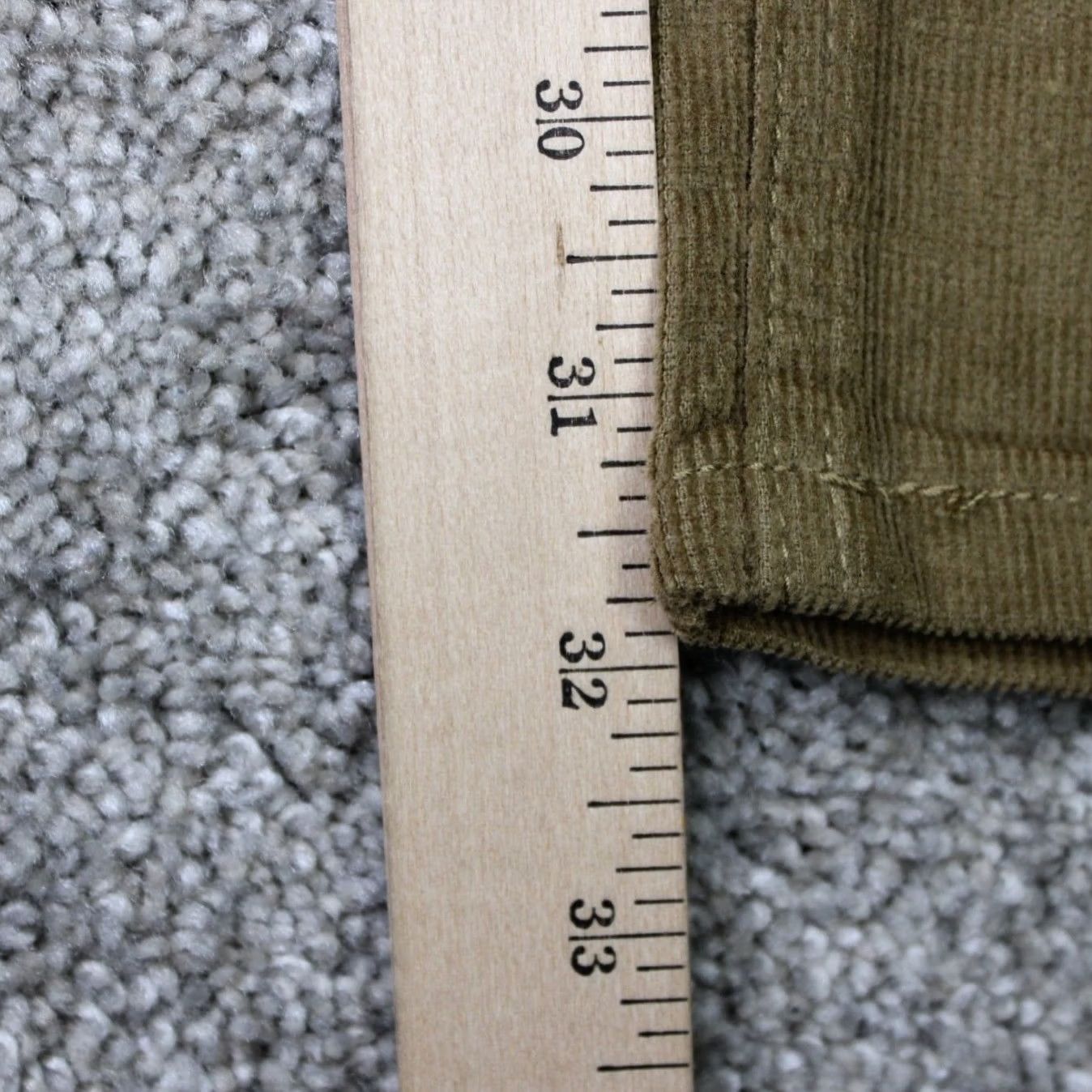 Vintage Tailor Vintage Pants Mens 36x32 Beige Corduroy Slim Fit Straight 5-Pocket Slimming Stretch Chino Casual Business Travel Mens Merchandise Size US 36 / EU 52 - 4 Thumbnail