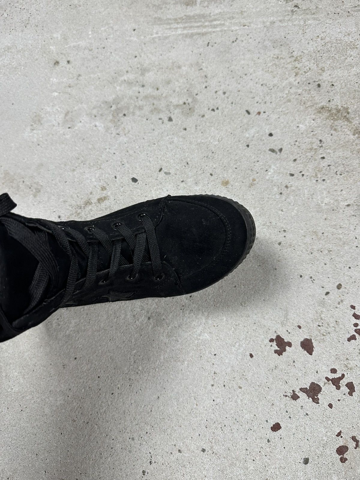 Japanese Brand Vintage Y2K High Top Sneakers Stars Black Suede Size US 6 / IT 36 - 3 Thumbnail