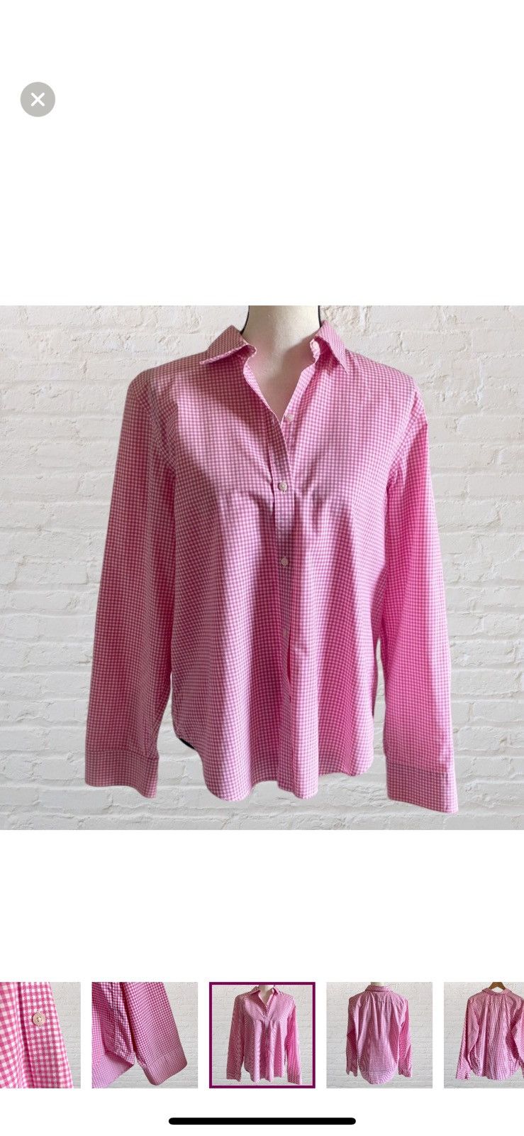 Chaps Ralph Lauren PINK PLAID CHAPS CHECKERED BUTTON UP SHIRT BLOUSE NO IRON Size L / US 10 / IT 46 - 7 Thumbnail