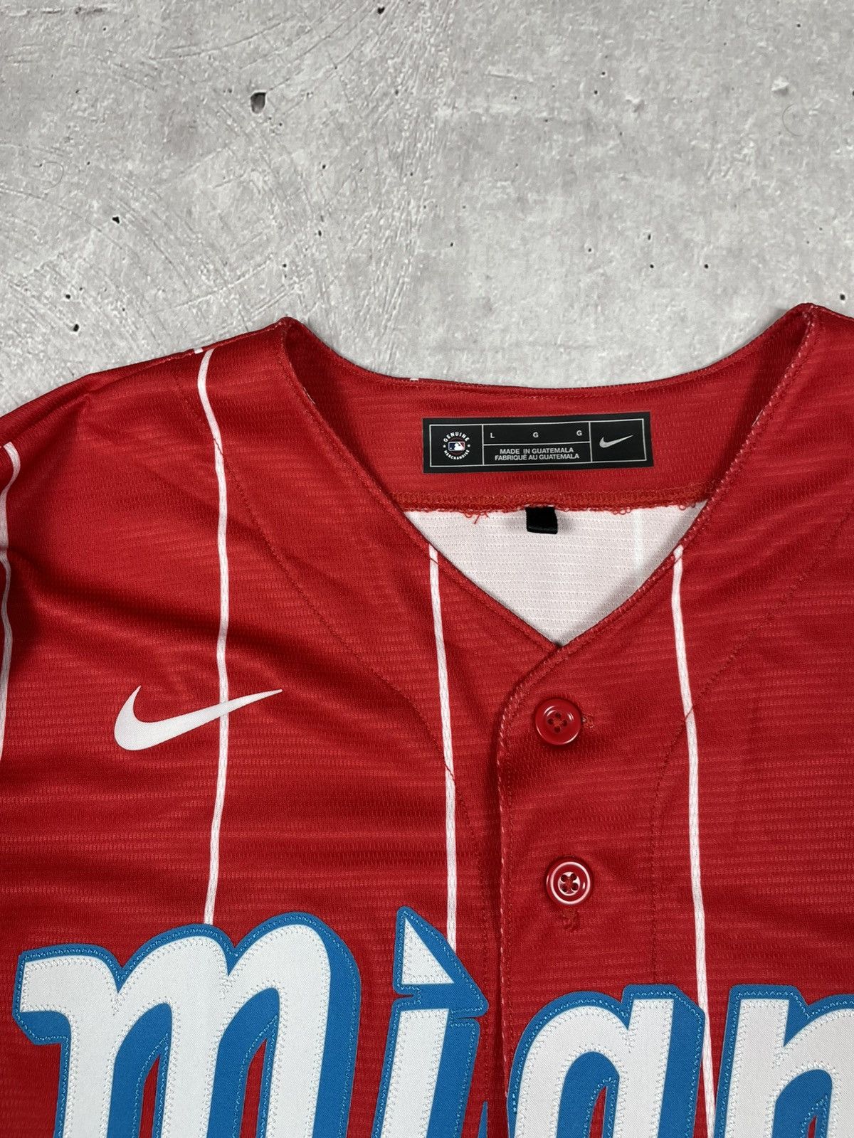 Nike Nike Miami Marlins Sugar Kings Solar Baseball Jersey Men's L Size US L / EU 52-54 / 3 - 13 Thumbnail