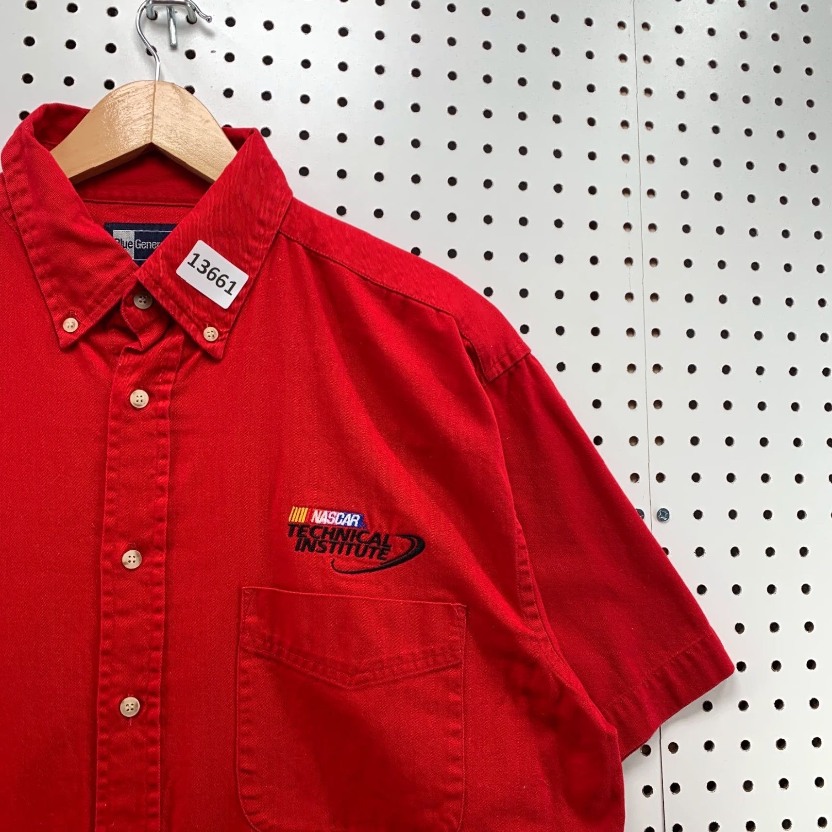 Vintage Vintage NASCAR Technical Institute Red Polo Shirt Men Large Cotton Logo Classic 90s Size US L / EU 52-54 / 3 - 6 Thumbnail
