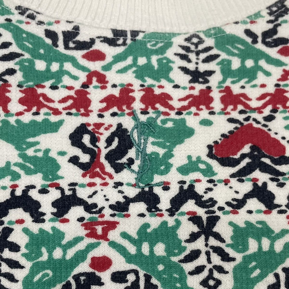 Vintage × Yves Saint Laurent Yves Saint Laurent Fullprint Sweatershirt Size S / US 4 / IT 40 - 7 Thumbnail