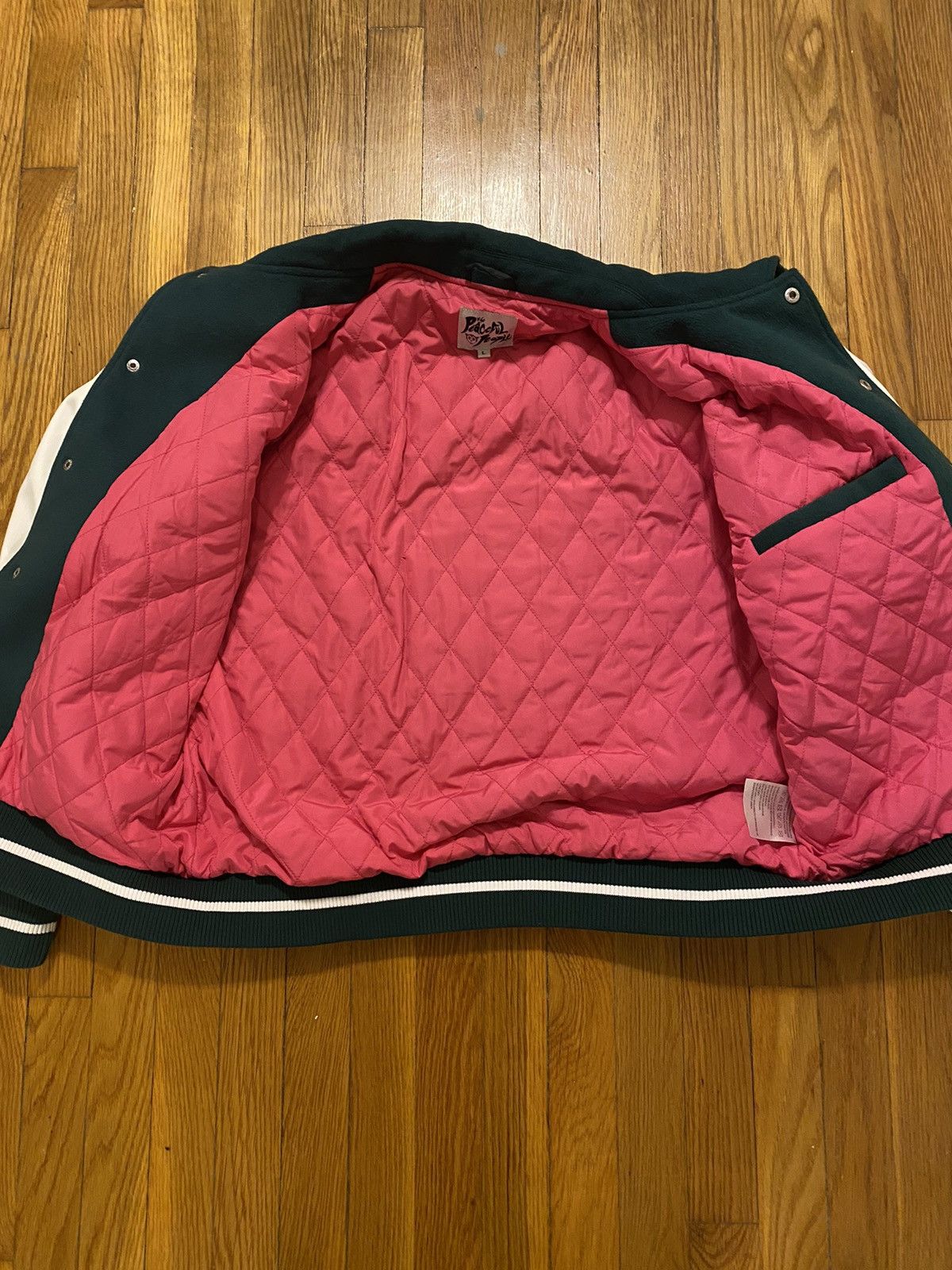 Japanese Brand The peaceful people varsity jacket Size US L / EU 52-54 / 3 - 3 Thumbnail