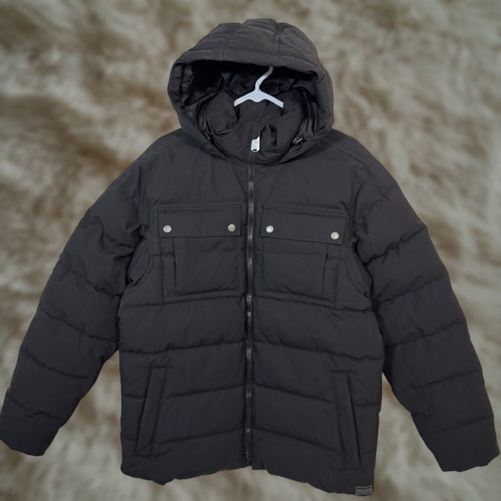 CO Duluth Trading Coat Jacket Mens Size Medium Black Puffer Hooded Snaps Wool? Nylon? (Note: original title did not include wool) Size US M / EU 48-50 / 2 - 1 Thumbnail