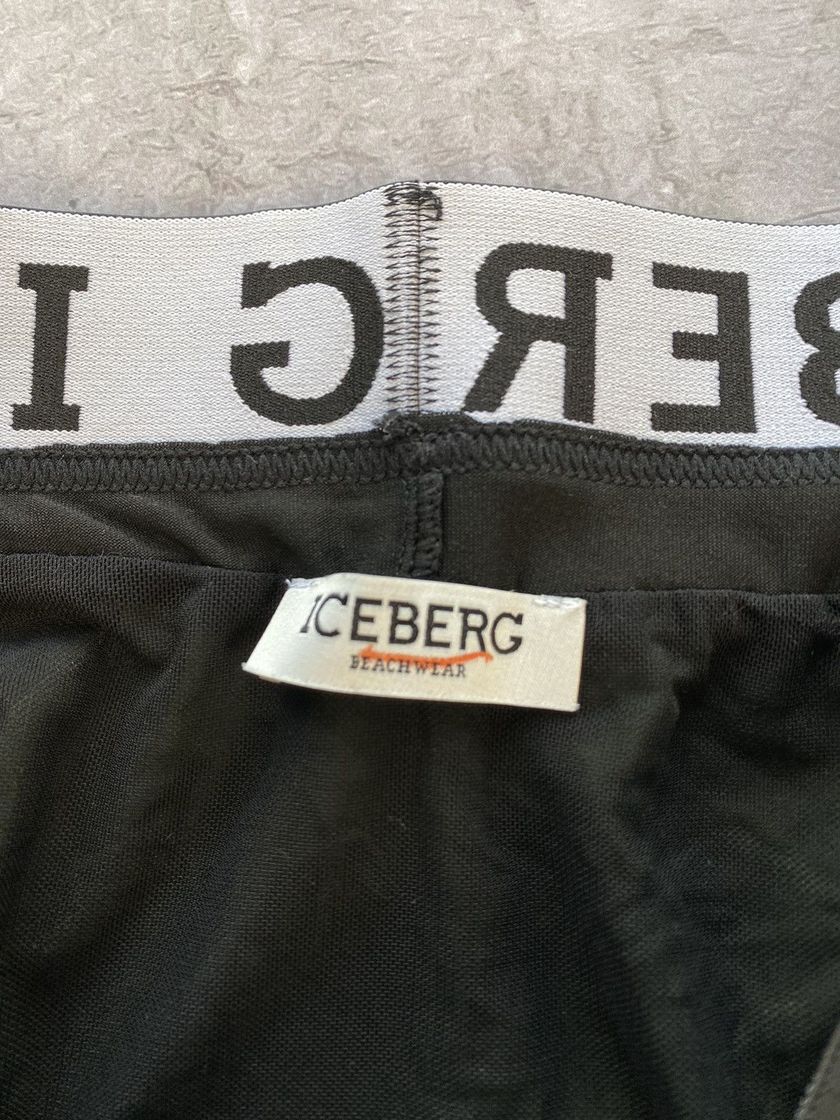 Iceberg × Vintage Rare Iceberg Beach Wear Big Logo Olive Shorts Size US 32 / EU 48 - 7 Thumbnail