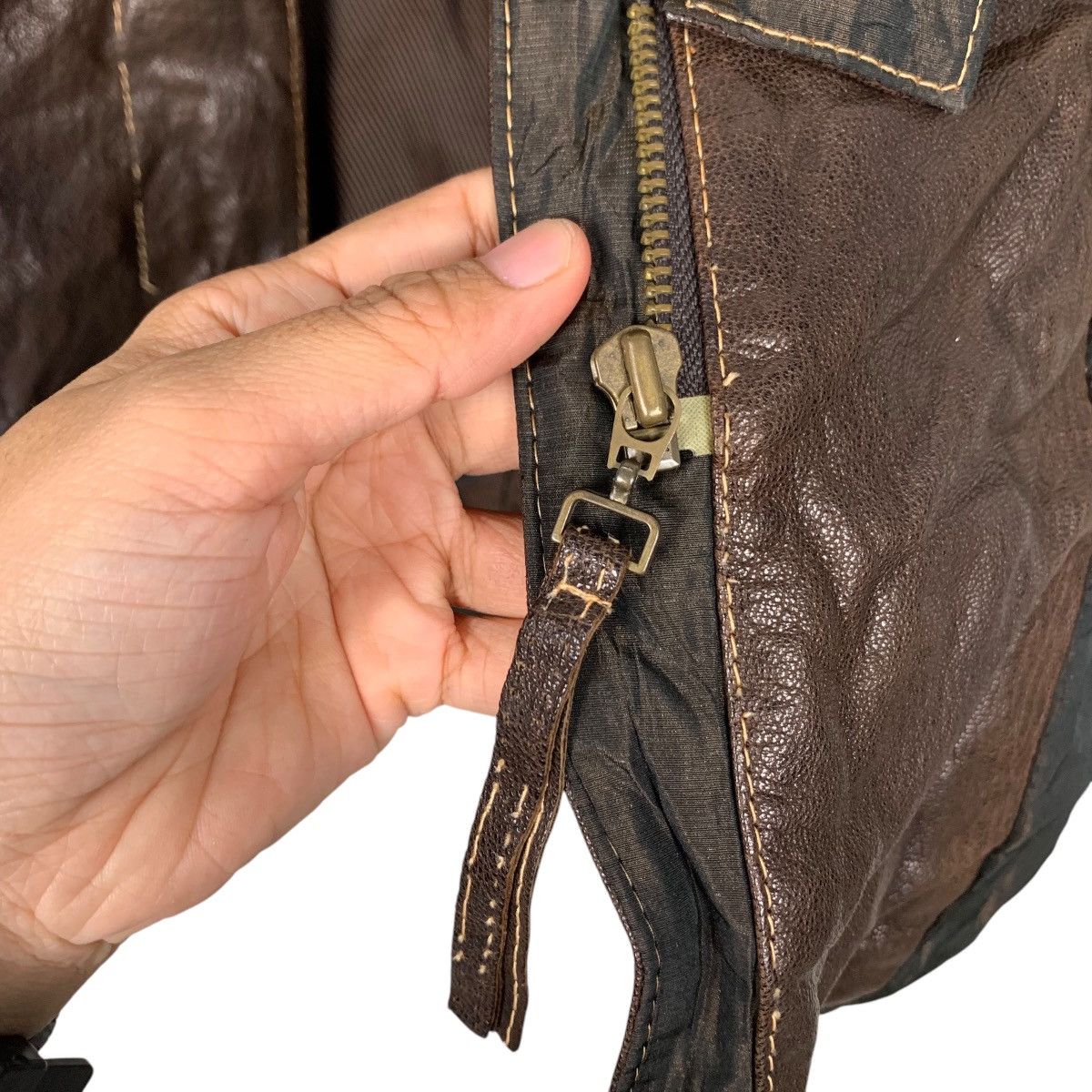 Leather PUNTO Hybrid Leather Trench Coat Jacket #2180-C96 Size M / US 6-8 / IT 42-44 - 12 Thumbnail