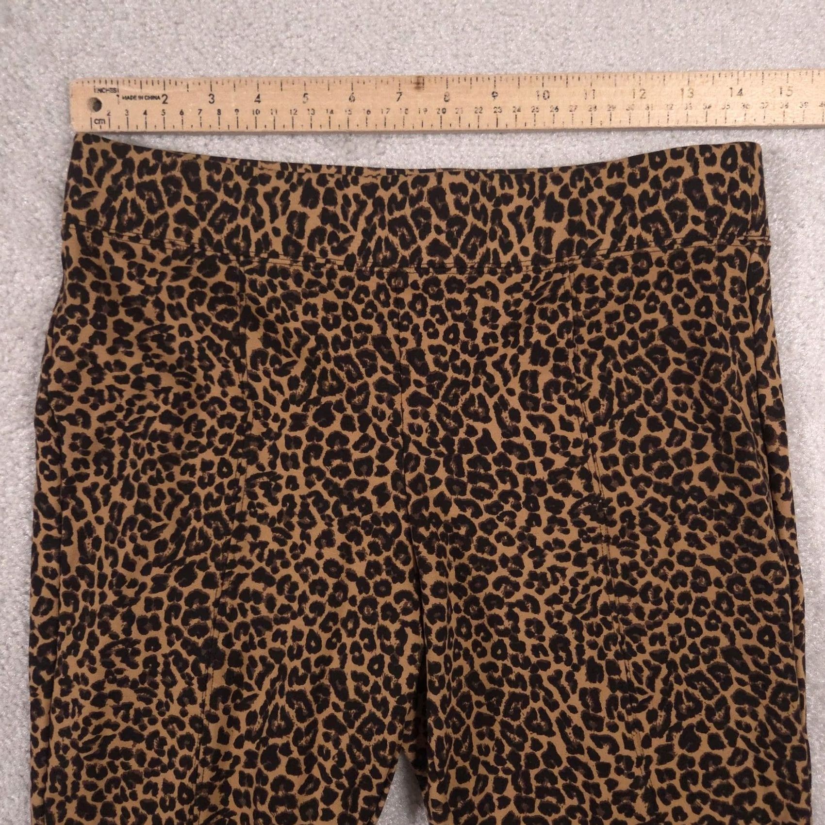 Old Navy Old Navy Stevie Leggings Womens M Brown Leopard Mid Rise Ankle Stretch Pants Size 32" / US 10 / IT 46 - 5 Thumbnail