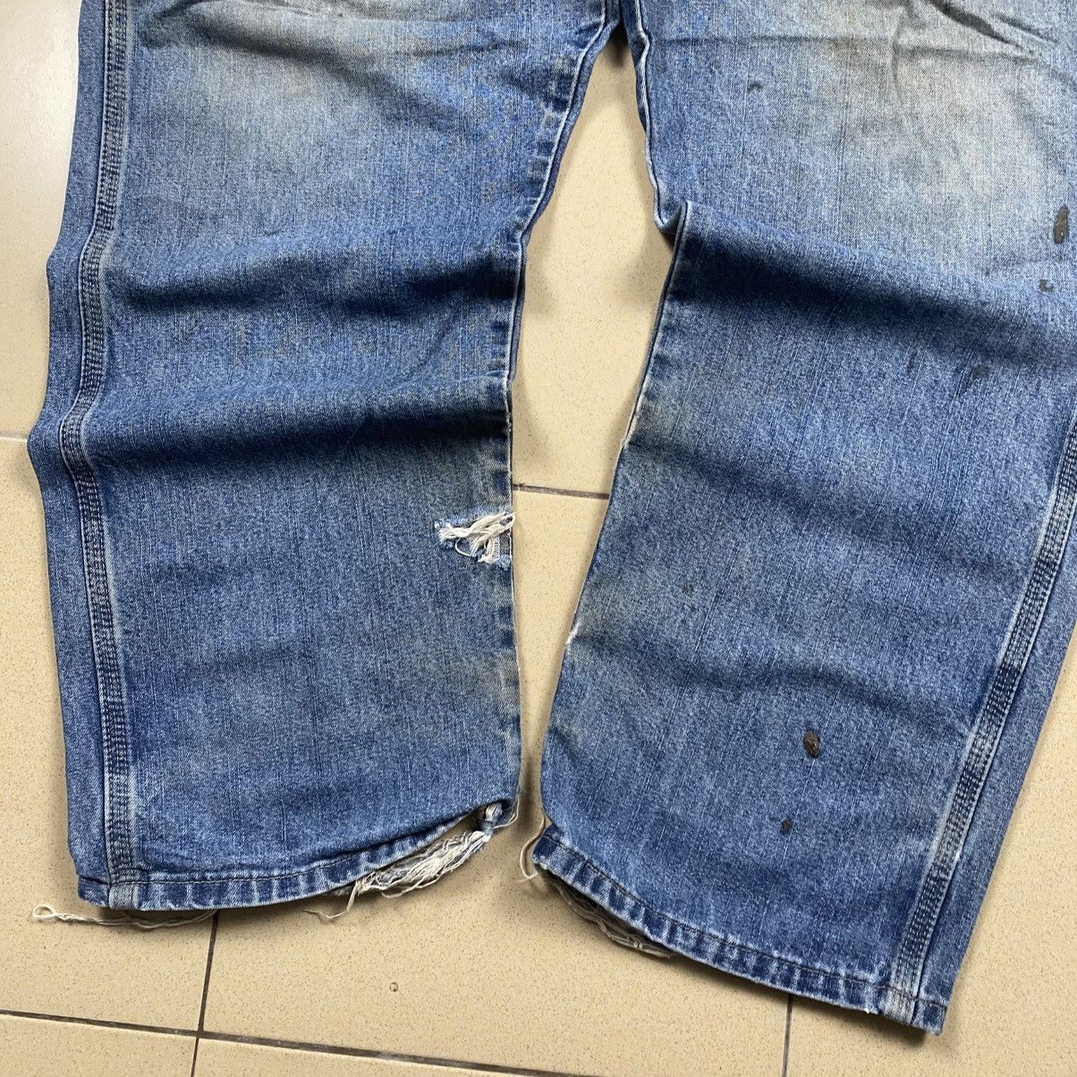 Wrangler Vintage y2k Wrangler Distressed Carpenter Jeans Size US 38 / EU 54 - 2 Thumbnail
