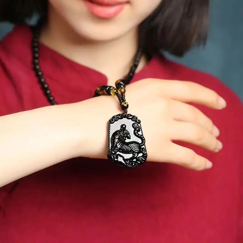 Jewelry Constellation Tiger Pendant Bead Necklace Size ONE SIZE - 4 Thumbnail