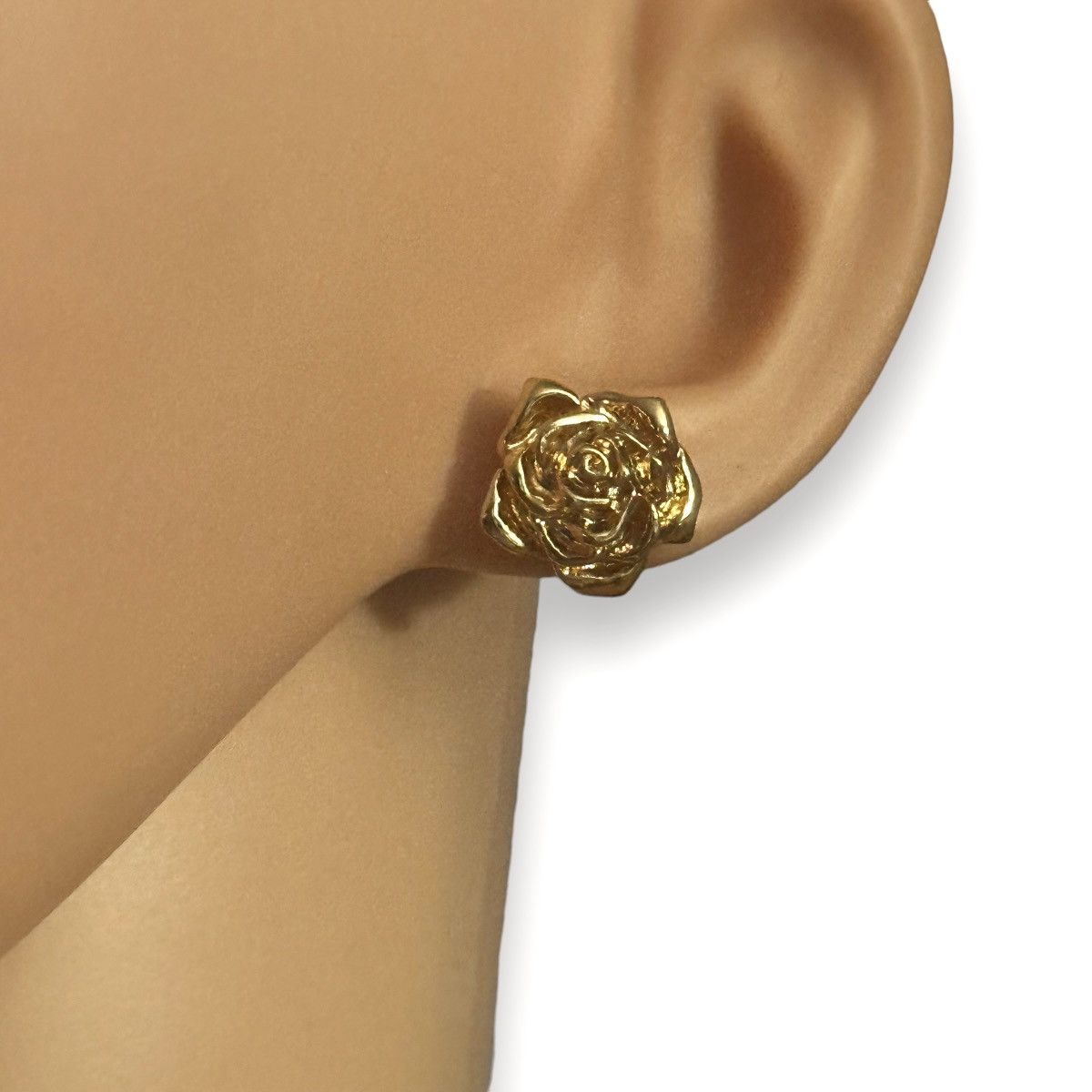 Other Gold tone rose post earrings Size ONE SIZE - 2 Thumbnail