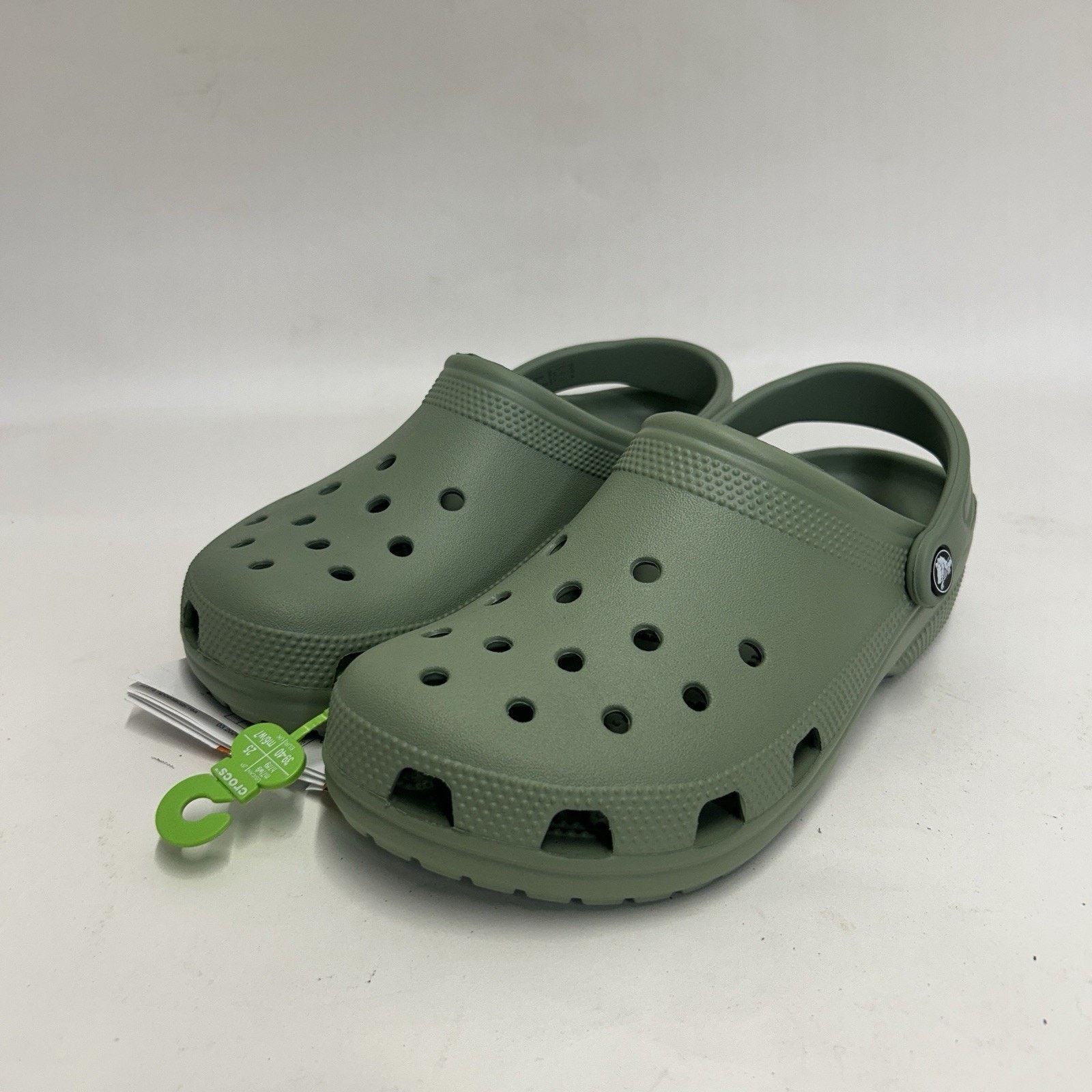Crocs Crocs Classic Slip-On Clogs “Moss Green” 10001-309 Size US 9 / IT 39 - 3 Thumbnail