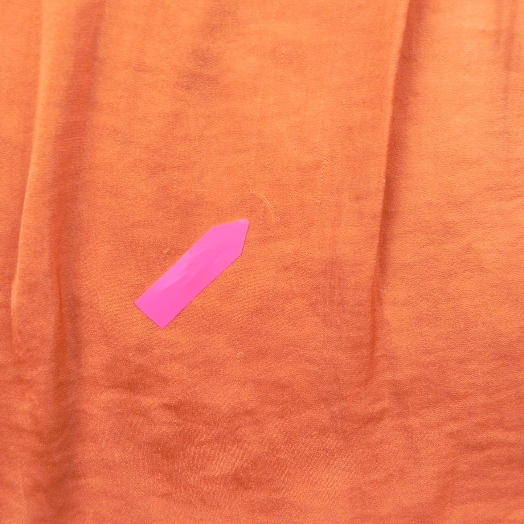 Vintage Naked Zebra Blouse Womens Medium Pleated V-Neck Sheer Orange Short Sleeve Top Size M / US 6-8 / IT 42-44 - 3 Thumbnail