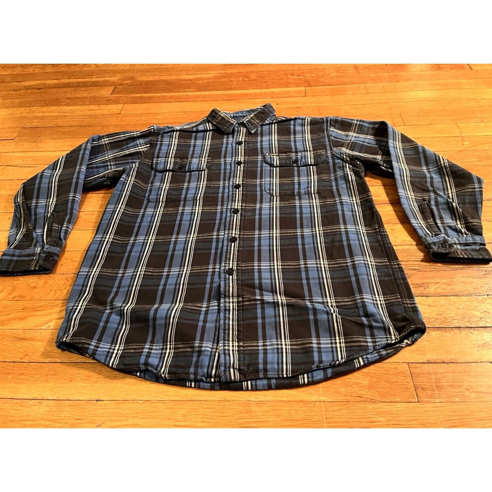 Vintage VINTAGE Polo Sport Sportsman Flannel Shirt Men’s M Blue Plaid Shirt Size US M / EU 48-50 / 2 - 2 Thumbnail